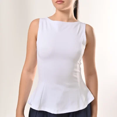 Top – White Structured Knit